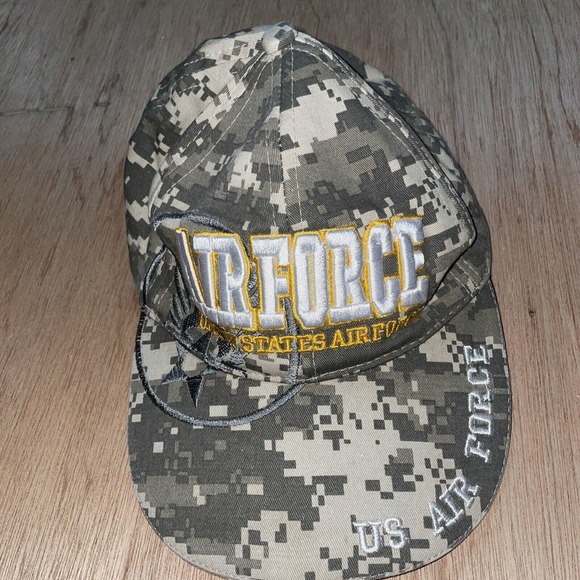 United States US Air Force Military‎ USAF Embroidered Camo Baseball Cap Hat - Picture 1 of 4